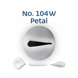 Piping Tip Stainless Steel Petal Standard No. 104W Supplies Loyal   