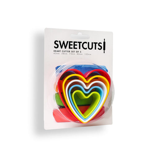 Cookie Cutter - Set of 5 Hearts Supplies Sweetcuts   
