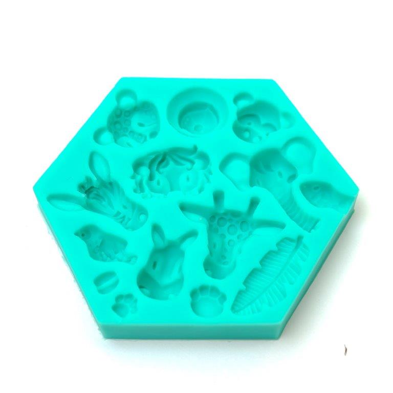 Silicone Mould - Jungle Animals Supplies Bake Group   