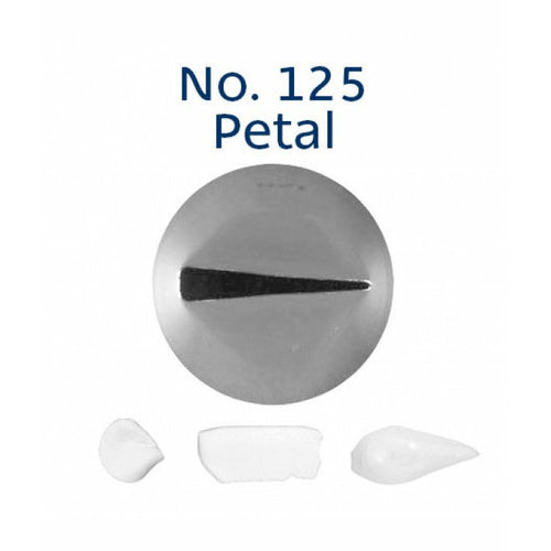 Piping Tip Stainless Steel Petal Medium No. 125 Supplies Loyal   