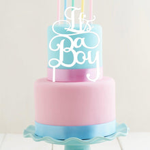 Load image into Gallery viewer, &quot;It&#39;s A Boy&quot; White Acrylic Cake Topper Cake Toppers Sugar Crafty   