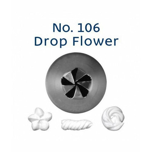 Piping Tip Stainless Steel Drop Flower Standard No. 106 Supplies Loyal   