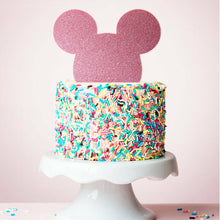 Load image into Gallery viewer, Mouse Pink Glitter Acrylic Cake Topper Cake Toppers Sugar Crafty   