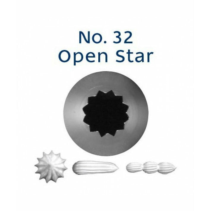 Piping Tip Stainless Steel Open Star Standard No. 32 Supplies Loyal   