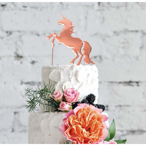 Unicorn Rose Gold Plated Cake Topper Decorations Sugar Crafty   