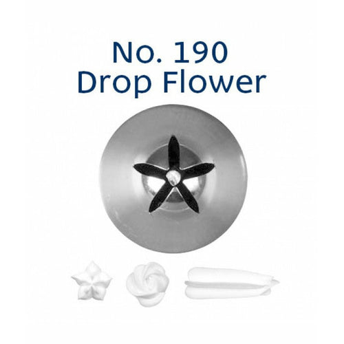 Piping Tip Stainless Steel Drop Flower Medium No. 190 Supplies Loyal   