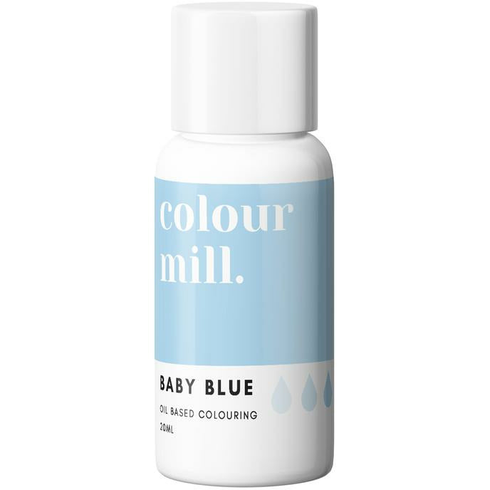 Oil Based Colouring 20ml Baby Blue Edibles Colour Mill.   
