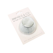 Load image into Gallery viewer, Foil Baking Cups Standard 50pk Silver Bakeware Papyrus &amp; Co   