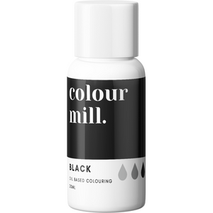 Oil Based Colouring 20ml Black Edibles Colour Mill.   