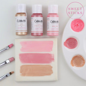 Edible Art Paint Baby Pink Supplies Sweet Sticks   