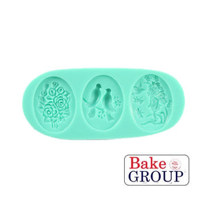 Silicone Mould - Floral Birds Supplies Bake Group   