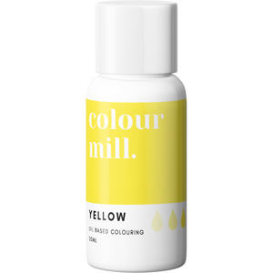 Oil Based Colouring 20ml Yellow Edibles Colour Mill.   