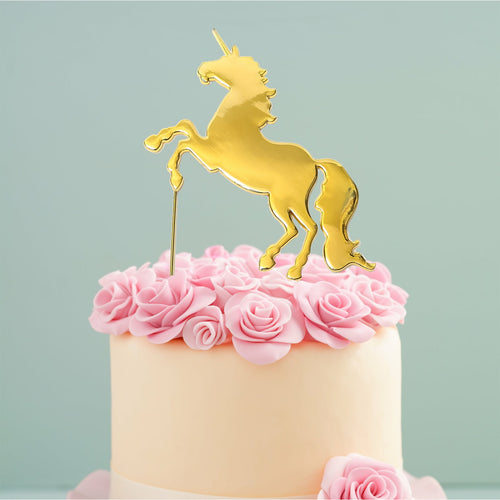 Unicorn Gold Plated Cake Topper Decorations Sugar Crafty   