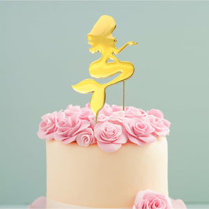 Mermaid Gold Plated Cake Topper Decorations Sugar Crafty   
