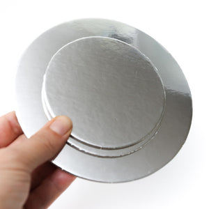 Card Boards Round Silver Foil  Bake Group   