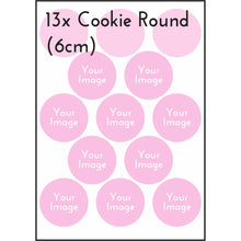Load image into Gallery viewer, Custom Edible Image Cookie Round 6cm (x13) Supplies Merryday   
