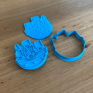 Cookie Cutter & Embosser Stamp - Pirate Ship Supplies Cookie Cutter Store   