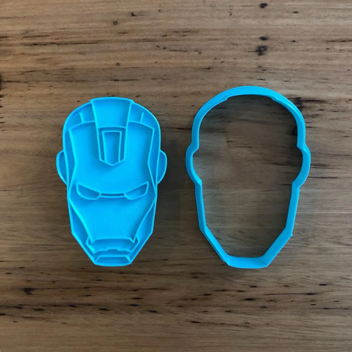 Cookie Cutter & Embosser Stamp - Superhero Iron Man Supplies Cookie Cutter Store   
