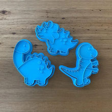 Load image into Gallery viewer, Cookie Cutter &amp; Embosser Stamp - Dinosaur Stegosaurus Style #1 Supplies Cookie Cutter Store   