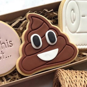 Cookie Cutter & Embosser Stamp - Poo Emoji Supplies Cookie Cutter Store   