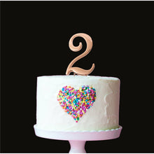 Load image into Gallery viewer, &quot;0-9&quot; Rose Gold Cake Toppers Cake Toppers Sugar Crafty 2  