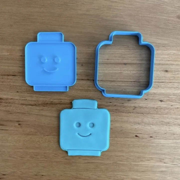 Cookie Cutter & Embosser Stamp - (Lego) Character Head Supplies Cookie Cutter Store   