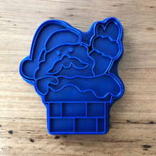 Load image into Gallery viewer, Cookie Cutter &amp; Embosser Stamp - Christmas Santa In Chimney Supplies Cookie Cutter Store   