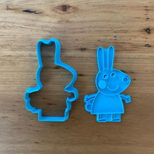 Load image into Gallery viewer, Cookie Cutter &amp; Embosser Stamp - (Peppa Pig) Rebecca Rabbit Supplies Cookie Cutter Store   