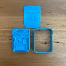 Load image into Gallery viewer, Cookie Cutter &amp; Embosser Stamp - School Backpack Supplies Cookie Cutter Store   