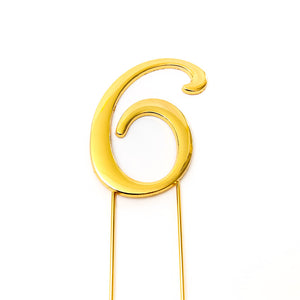"0-9" Gold Cake Toppers Cake Toppers Sugar Crafty 6  