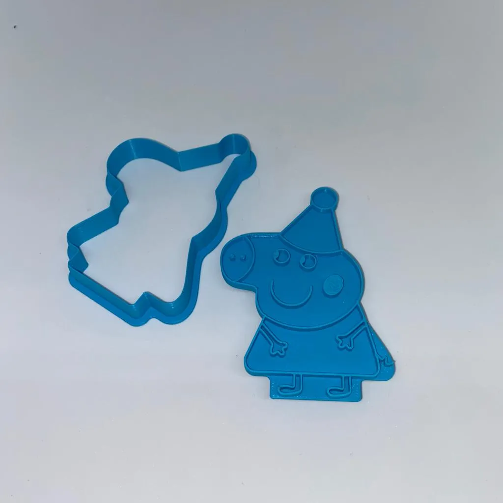 Cookie Cutter & Embosser Stamp - (Peppa Pig) Peppa With Hat Supplies Cookie Cutter Store   