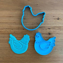 Load image into Gallery viewer, Cookie Cutter &amp; Embosser Stamp - Farmyard Chicken Supplies Cookie Cutter Store   