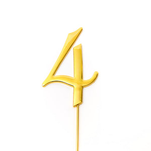 "0-9" Gold Cake Toppers Cake Toppers Sugar Crafty 4  
