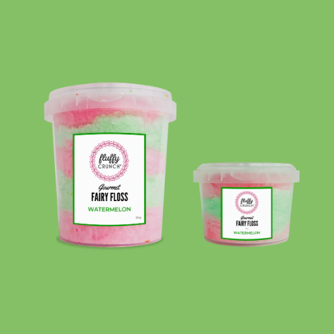 Fairy Floss Gourmet - Watermelon 50g Edibles Fluffy Crunch   