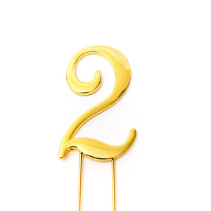 "0-9" Gold Cake Toppers Cake Toppers Sugar Crafty 2  