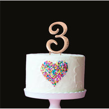 Load image into Gallery viewer, &quot;0-9&quot; Rose Gold Cake Toppers Cake Toppers Sugar Crafty 3  