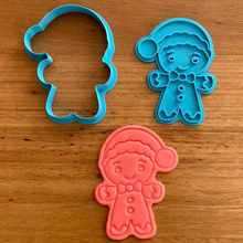 Load image into Gallery viewer, Cookie Cutter &amp; Embosser Stamp - Christmas Gingerbread Man Supplies Cookie Cutter Store   