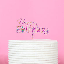 Load image into Gallery viewer, &quot;Happy Birthday&quot; Rainbow Glitter Cake Topper #1 Cake Toppers Cake &amp; Candle   