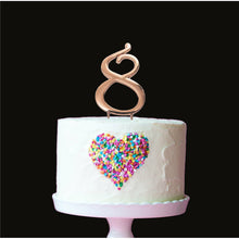 Load image into Gallery viewer, &quot;0-9&quot; Rose Gold Cake Toppers Cake Toppers Sugar Crafty 8  