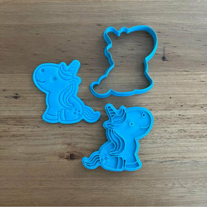 Cookie Cutter & Embosser Stamp - Unicorn Style #4 Supplies Cookie Cutter Store   