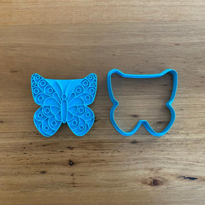 Cookie Cutter & Embosser Stamp - Butterfly Style #3 Supplies Cookie Cutter Store   