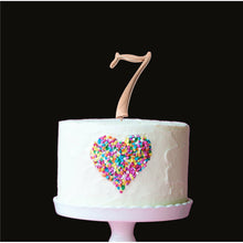 Load image into Gallery viewer, &quot;0-9&quot; Rose Gold Cake Toppers Cake Toppers Sugar Crafty 7  