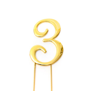 "0-9" Gold Cake Toppers Cake Toppers Sugar Crafty 3  