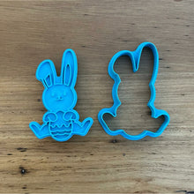 Load image into Gallery viewer, Cookie Cutter &amp; Embosser Stamp - Easter Bunny With Egg Supplies Cookie Cutter Store   