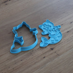 Cookie Cutter & Embosser Stamp - Mercat Mermaid Cat Supplies Cookie Cutter Store   