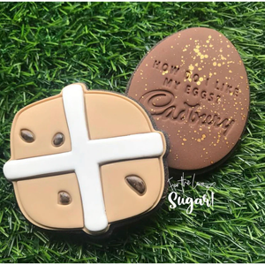 Cookie Cutter & Embosser Stamp - Easter Hot Cross Bun Supplies Cookie Cutter Store   