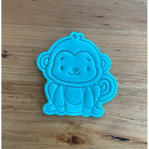 Cookie Cutter & Embosser Stamp - Monkey Style #1 Supplies Cookie Cutter Store   