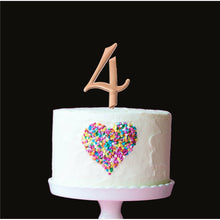 Load image into Gallery viewer, &quot;0-9&quot; Rose Gold Cake Toppers Cake Toppers Sugar Crafty 4  