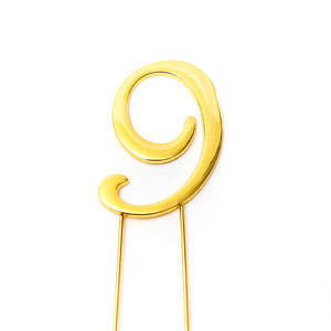 "0-9" Gold Cake Toppers Cake Toppers Sugar Crafty 9  