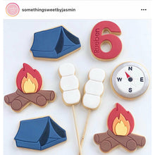 Load image into Gallery viewer, Cookie Cutter &amp; Embosser Stamp - Camping Campfire Supplies Cookie Cutter Store   